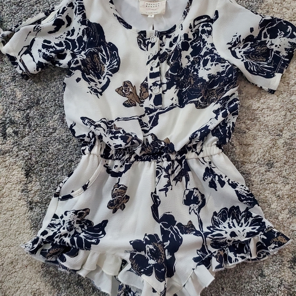 Hannah Banana Size 4 Girls Romper